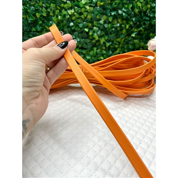 Tira de Napa Laranja 10mm - Metro