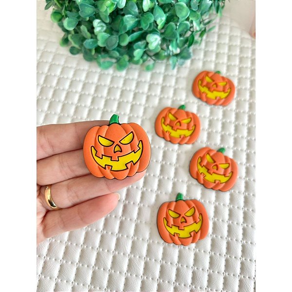 Aplique Emborrachado Halloween Abóbora - Unidade