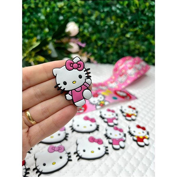 Aplique Emborrachado Hello Kitty Corpinho Rosa - Unidade