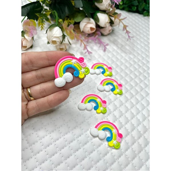 Aplique Emborrachado Arco Íris Colorido Candy - Unidade