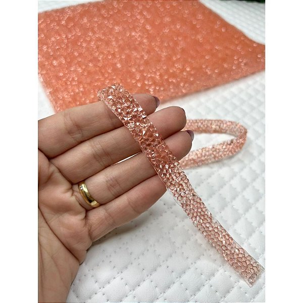 Manta de Strass - Salmão - 1x40cm