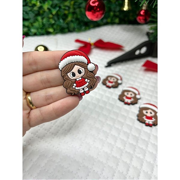 Aplique Emborrachado Natal Menina Corpinho - Unidade