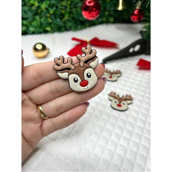 Aplique Emborrachado Natal Rena - Unidade