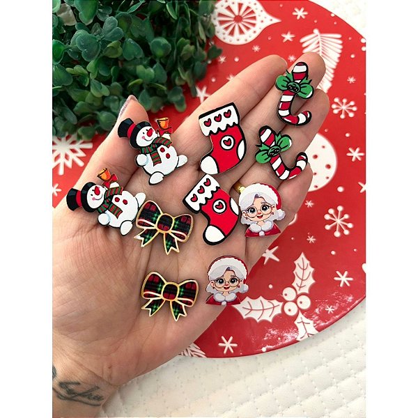 Aplique em E.V.A Natal - Kit Modelo 3 - 10 Unidades Mistas