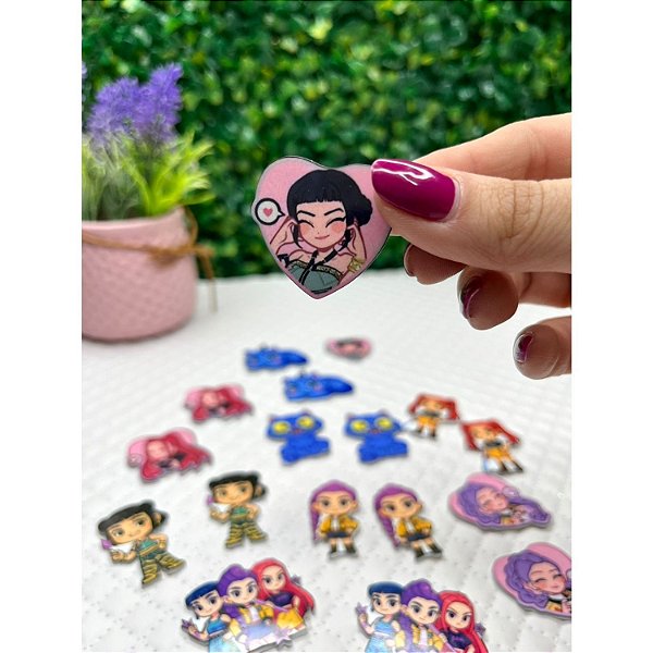 Aplique de Acrílico Guerreira do Kpop Zoey Rostinho - Unidade