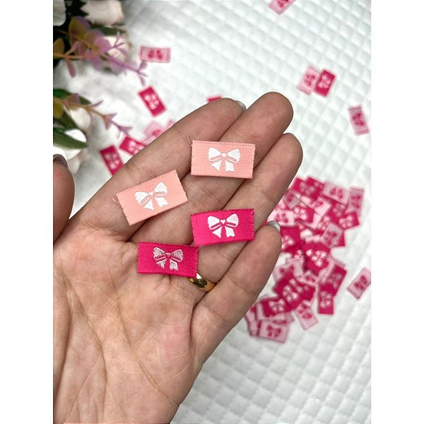 Etiqueta de Tecido para Acabamento - 20 Unidades rosa bebe