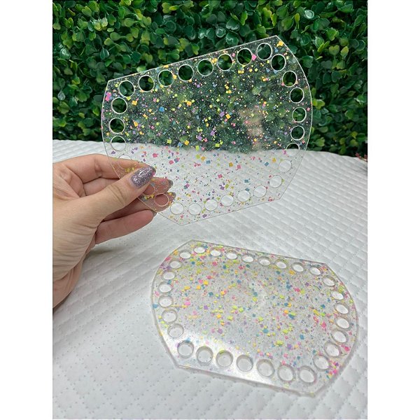 Placa de Acrílico Tradicional para Bolsa de Fio de Malha