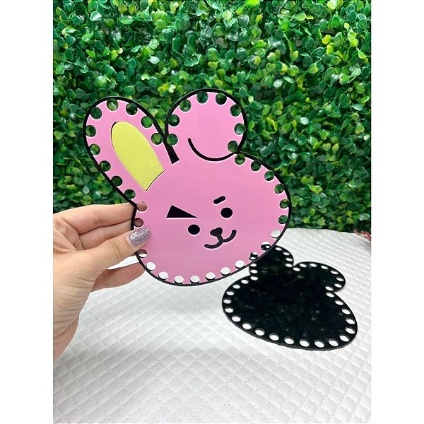 Placa de Acrílico BTS Cooky para Bolsa de Fio de Malha