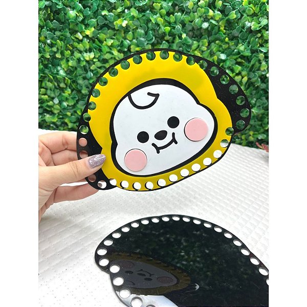 Placa de Acrílico BTS Chimmy para Bolsa de Fio de Malha