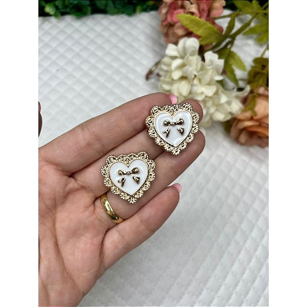 Chaton Coração com Lacinho (Fundo Branco) - Unidade