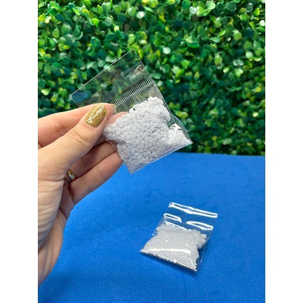 Paetê Mini Coração 10g - Branco