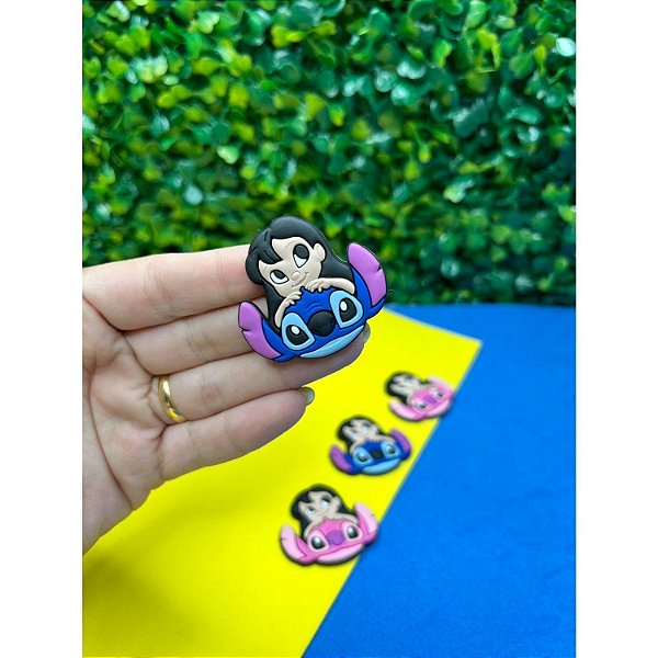 Aplique Emborrachado Stitch e Lilo - Unidade