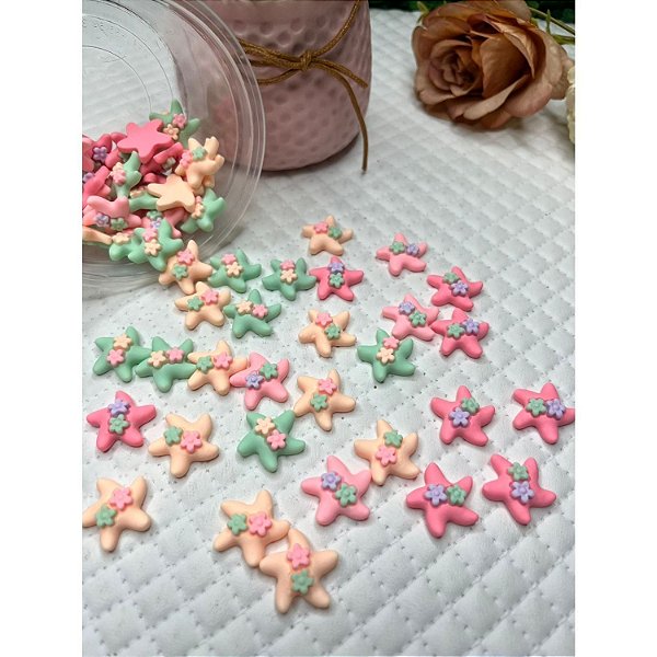 Aplique de Resina Estrela do Mar - 5 Unidades Sortidas