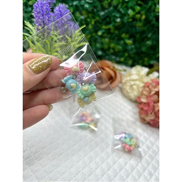 Pingente de Resina Bombom - 5 Unidades Mistas