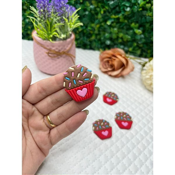 Aplique Emborrachado Docinho Brigadeiro - Unidade