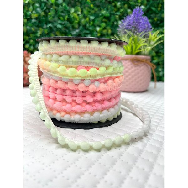 Pompom Bolinha em Metro 3mm Multicolor - Metro