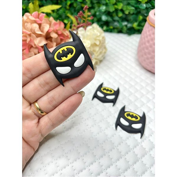 Aplique Emborrachado Batman Máscara - Unidade