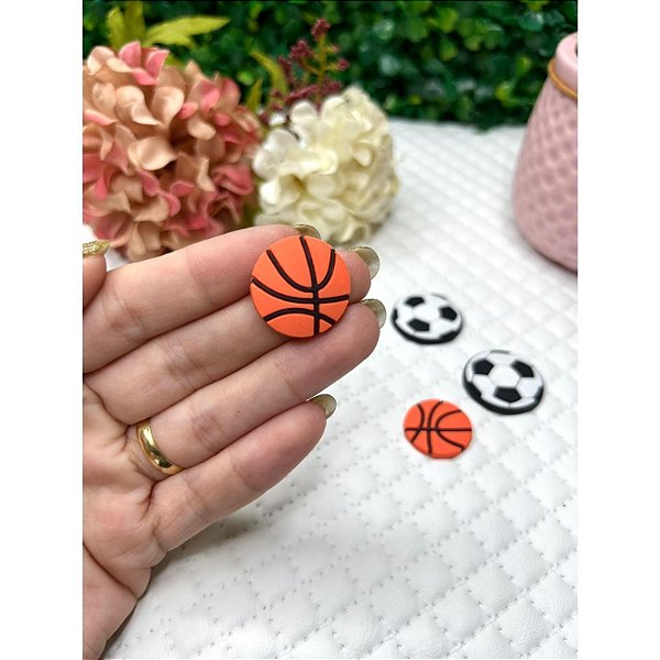 Aplique Emborrachado Bola Basquete - Unidade