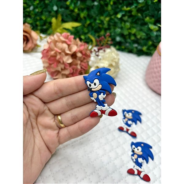 Aplique Emborrachado Sonic em Pé - Unidade