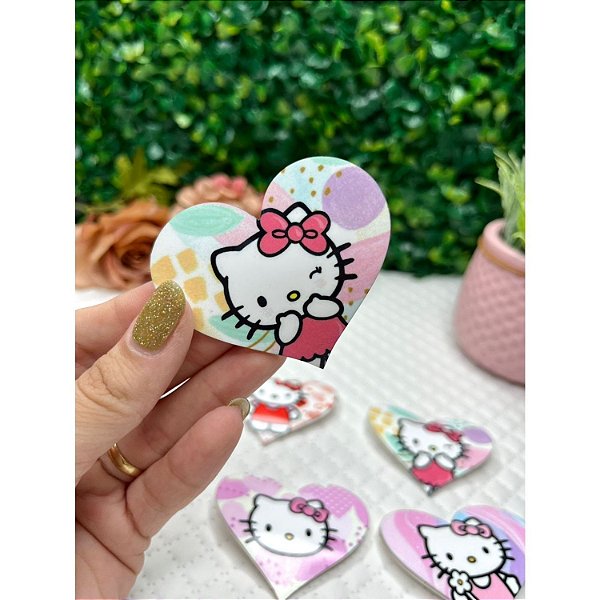 Aplique de Acrílico Curvado para Tiara Hello Kitty Candy - Unidade