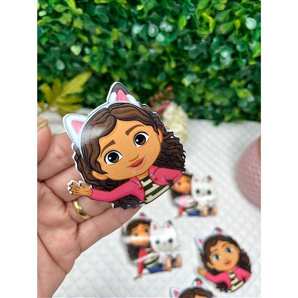 Aplique de Acrílico Curvado para Tiara Gabby - Unidade