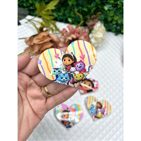 Aplique de Acrílico Curvado para Tiara Turma da Gabby- Unidade