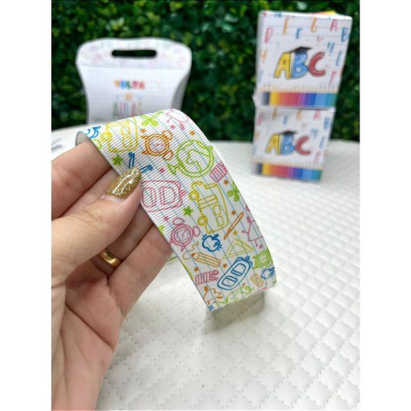 Fita Mili Gorgorão Estampada Escolar Desenhos 38mm - Metro