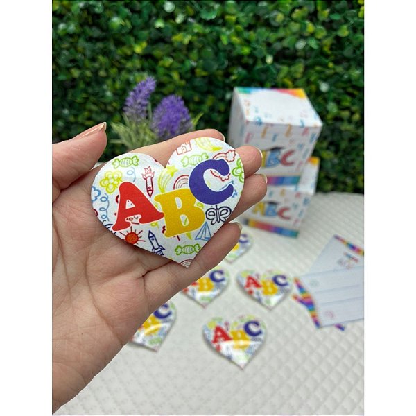 Aplique de Acrílico Curvado par Tiara Escolar ABC - Unidade
