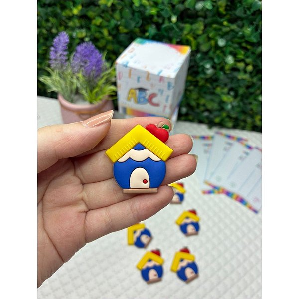 Aplique Emborrachado Escolar Casinha - Unidade