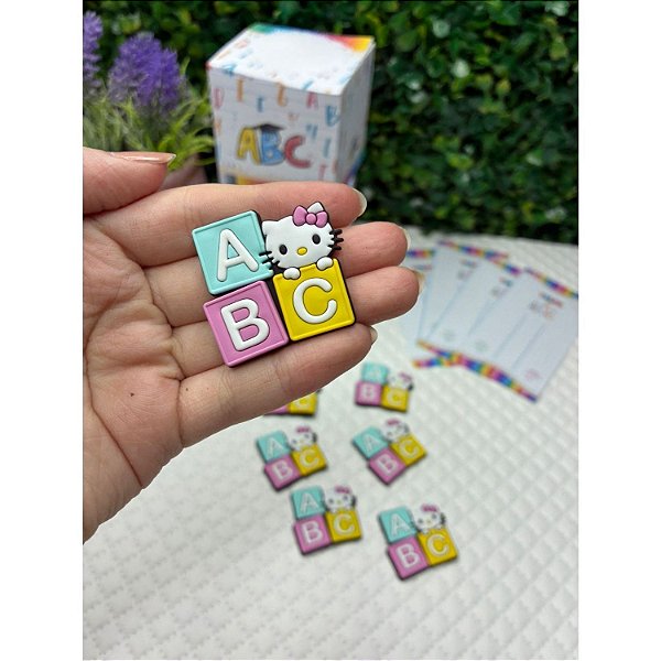 Aplique Emborrachado Escolar Cubo Candy Hello Kitty - Unidade