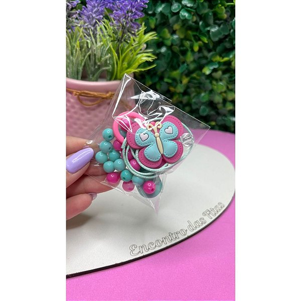 Kit de Medida Certa de Prendedor de Chupeta - Borboleta