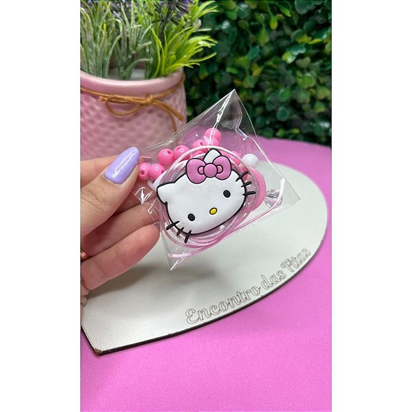 Kit Medida Certa de Prendedor de Chupeta - Hello Kitty Rosa
