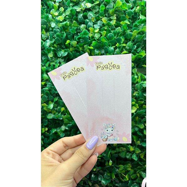 Tag Retangular para Laços no Bico de Pato Páscoa - 10 Unidades