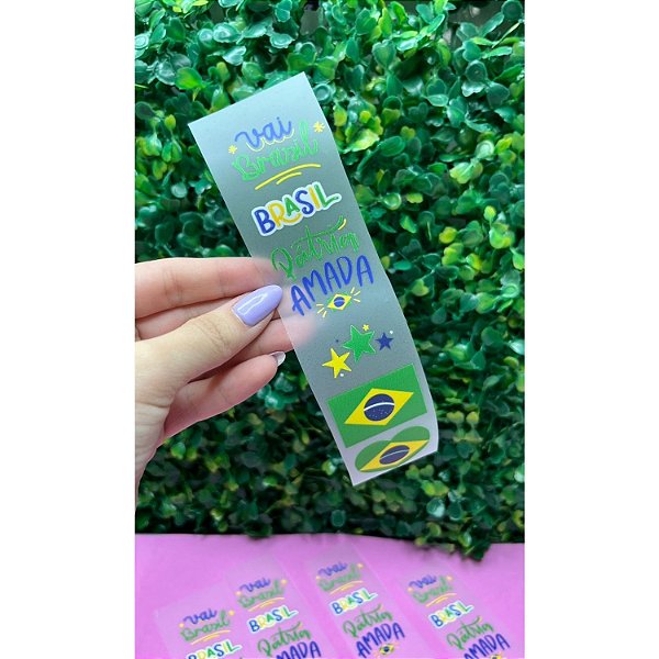 Termocolante Brasil Copa do Mundo - Cartela