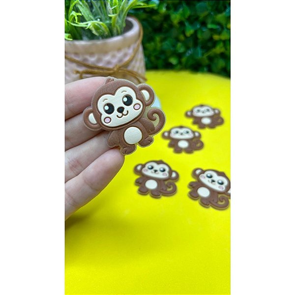 Aplique Emborrachado Safari Macaco - Unidade