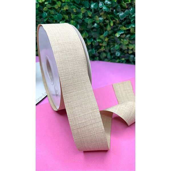 Fita de Linho Luxo 38mm Nude - Metro