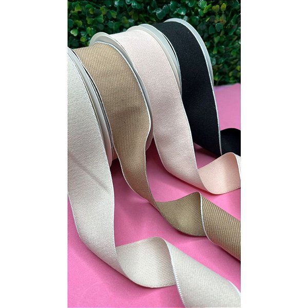 Fita de Camurça Luxo 38mm - Metro rosa bebe