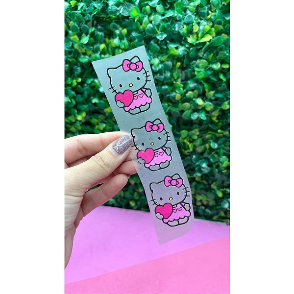 Termocolante Hello Kitty Rosa - Cartela
