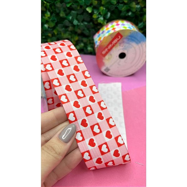 Fita Sinimbu 38mm Festa Junina Estampada Quadriculada Vermelho - Metro