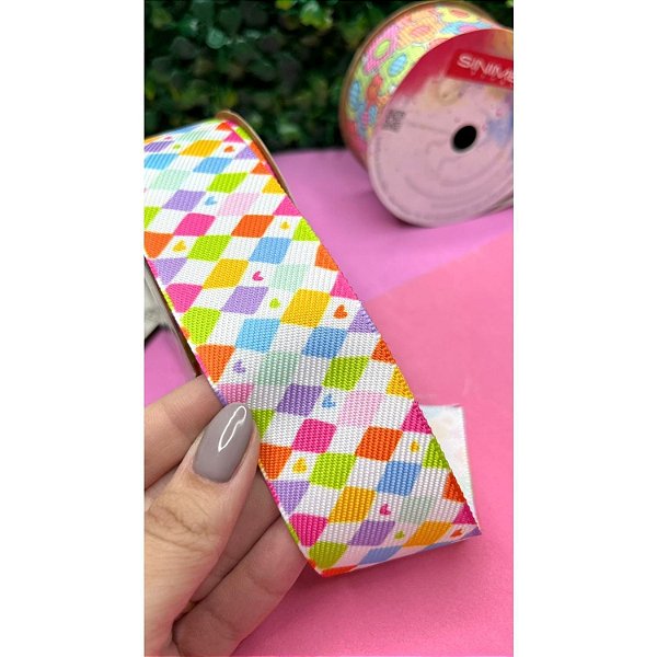 Fita Sinimbu 38mm Festa Junina Estampada Colorido - Metro