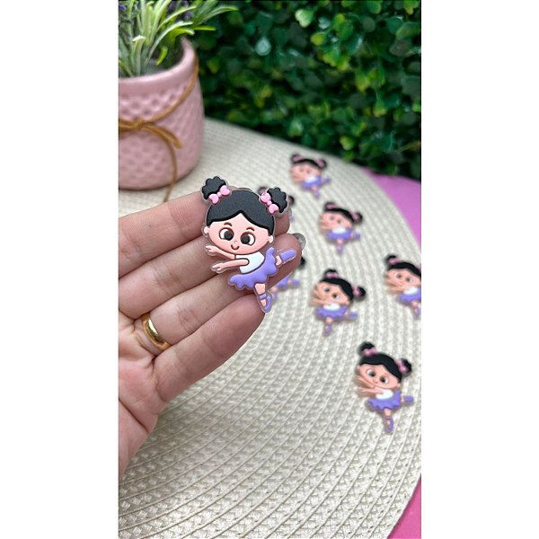 Aplique Emborrachado Bailarina Lilás - Unidade