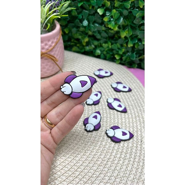 Aplique Emborrachado Emilly Vick Rosas Foguete - Unidade