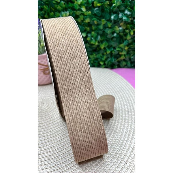 Fita de Veludo Cotelê 38mm Marrom - Metro