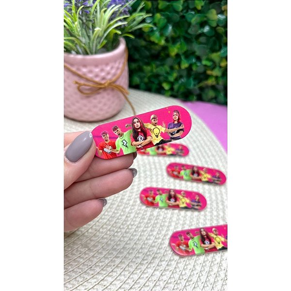 Aplique de Acrílico Barrinha Emilly Vick Rosas - Unidade