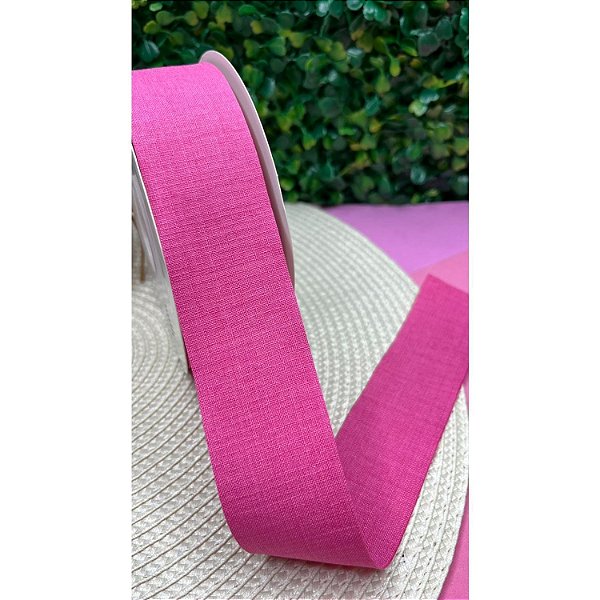 Fita de Linho Luxo 38mm Pink - Metro