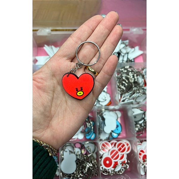 Chaveiro em Acrílico BTS Tata ( V ) - Unidade   Chaveiro pronto