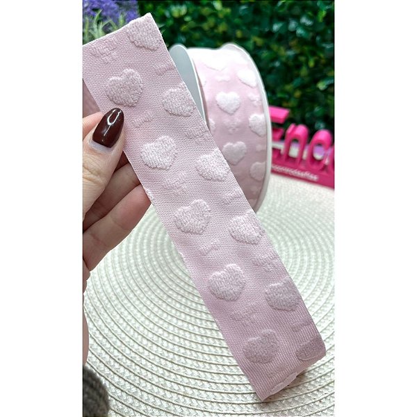 Fita Mili 38mm Coração 3D Rosê - Metro