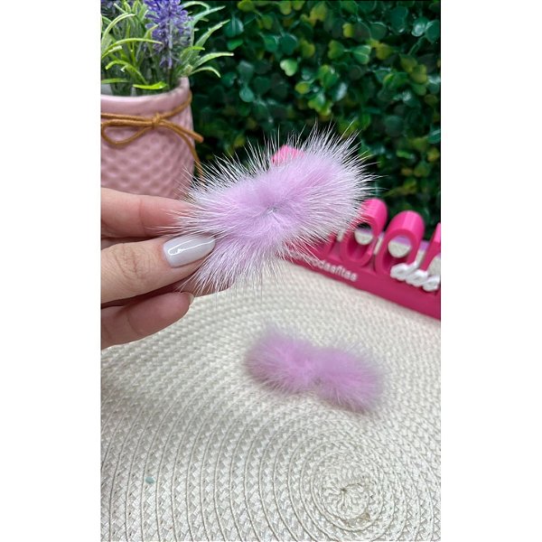 Pompom Bigode Baixo 4,5cm Lilás - Unidade