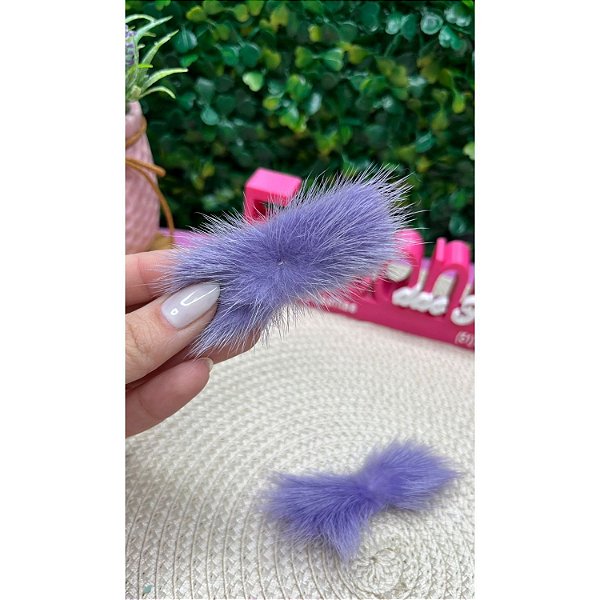 Pompom Bigode Baixo 4,5cm Roxo - Unidade