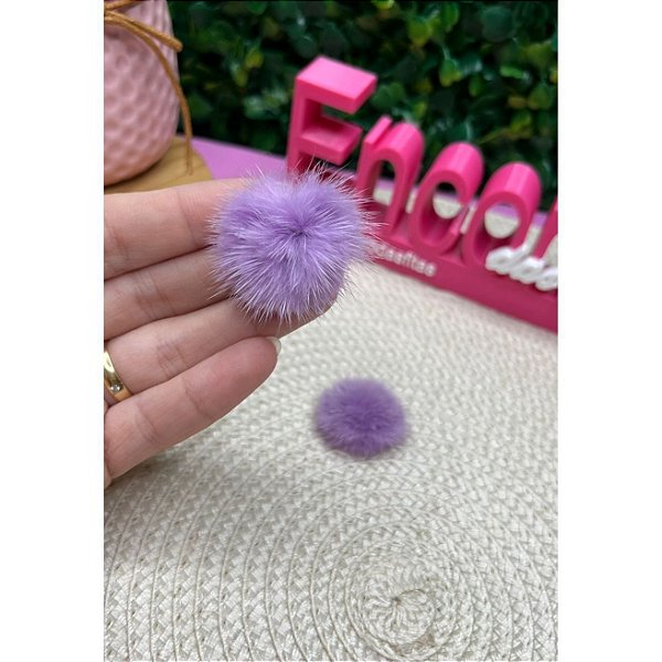 Pompom Baixo P 2,5cm Roxo - Unidade